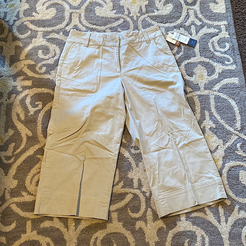 NWT Coldwater Creek Willow Stretch Twill Cropped Pant. 12